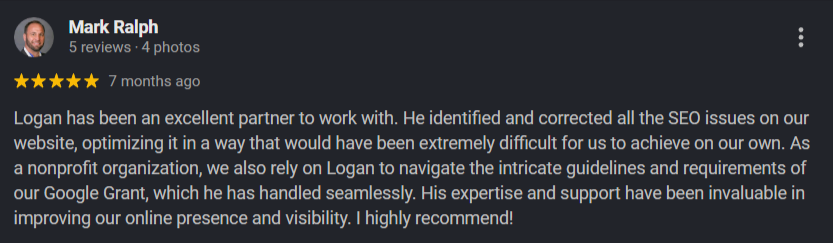Google review: Mark Ralph